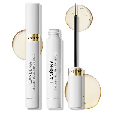 LANBENA Lash Serum, Rapid Eyelash Growth Serum, Lash Serum for Eyelash Growth Thickness, Stronger, Healthier Lashes &amp; Brows, 4ml