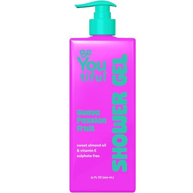 BeYoutiful Natural Hydrating Body Wash for Kids &amp; Teens, Guava Passion Fruit Exfoliating Gel, Cruelty-Free Acne-Prone Sensitive Skin Care, 32 oz