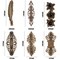 WILLBOND 6 Pieces Vintage Hair Barrettes for Women Retro French Flower Hair Clips Metal Bronze Floral Feather Barrettes Pins for Women Styling Accessories