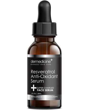 Dermedicine Resveratrol Liquid Serum Facial Skin Care Lift Resveratrol Serum for Face 2 Fl Oz