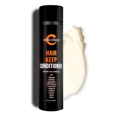 Challenger Men's Hair Keep Conditioner, 10 Ounce   DHT Blocking, Hair Growth Conditioner   w/Baicapil, Rejuvasoft, HairSpa   Caffeine, Biotin, Argan &amp; Coconut Oils, &amp; more - (2 mo. Supply)