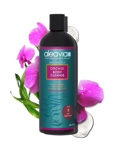 Aleavia Body Cleanse &ndash; Organic &amp; All-Natural Prebiotic Body Wash with Pure Cold-Pressed Orchid Oil &ndash; Nourish Your Skin Microbiome &ndash; 16 Oz