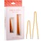 Frenchies French Twist Hair Pin, Ultra Flocked Extra Soft French Hair Pins for Women, Wedding, Updo Extensions, or Wig, 20 Count, Red