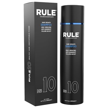 RULE Grey Reducing Hair Growth Shampoo for Men and Women - Gray Reverse Hair Loss Shampoo for Thinning Hair with Natural DHT Blocker, Hair Thickening Shampoo for Thicker Fuller Hair 6.7oz
