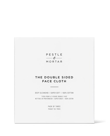 Pestle &amp; Mortar - Double Sided Face Cloths - Reusable makeup remover face cloths - Pack of 3