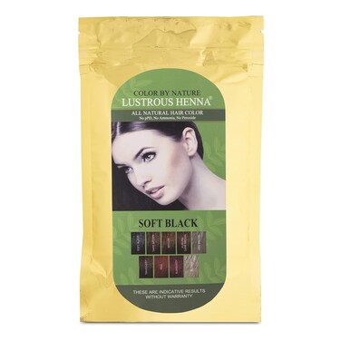 Soft Black Color by Nature Lustrous Henna 100 Grams