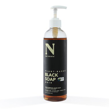 Dr. Natural Multi-Purpose Black Liquid Soap - Natural West African Body Wash - Gentle Hand Soap and Body Soap - Deep Moisturizer, Fights Acne - 16 0z
