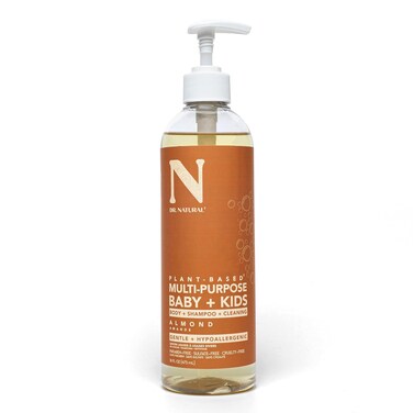 Dr. Natural Multi-Purpose Baby Plus Kids Soap, Almond, 16 oz - Plant-Based - with Shea Butter - Hypoallergenic - Body Wash, Face Wash, Hand Soap - Sulfate-Free, Paraben-Free, Cruelty-Free
