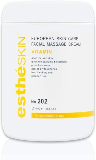 Vitamin Facial Massage Cream for European Skin Care, 33.8 fl.oz. / 1000 ml