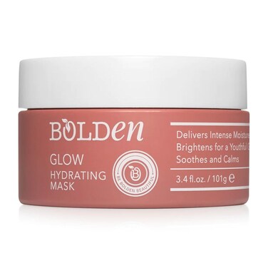 BOLDEN GLOW Hydrating Mask   Deep Moisturizing Facial Mask for Dry Skin   Gently Hydrating Hyaluronic Acid Moisturizer   Non-Comedogenic   3.4 Fl Oz