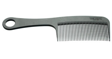 Chicago Comb Model 14 Carbon Fiber, Made in USA, Anti-static, Detangling, Styling &amp; Shower comb, 8.4 inches (21 cm) long
