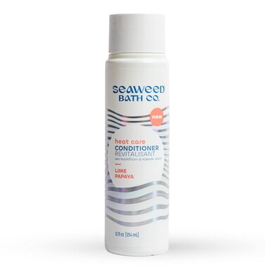 Seaweed Bath Co. Heat Care Conditioner, Lime Papaya Scent, 12 Ounce, Sustainably Harvested Seaweed, Sea Buckthorn, Kakadu Plum, For Heat Damaged Hair