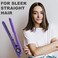 Classic Styler Ceramic Flat Iron - Styling Iron with 1.25 Inch Floating Plates - Negative Ion Technology for Healthy Hair - Dual Voltage Hair Straightener - Deep Purple