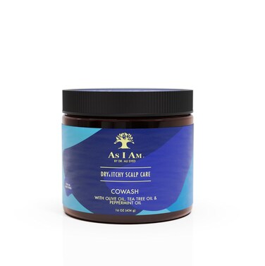 As I Am Dry &amp; Itchy Scalp Care Cowash - 16 ounce - Cleanses, moisturizes and soothes dry and itchy scalp - With Olive Oil, Tea Tree Oil &amp; Peppermint Oil