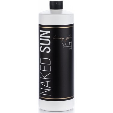 Naked Sun Honey Glow Violet Spray Tan Solution - 32 oz Airbrush Sunless Self Tanning Spray