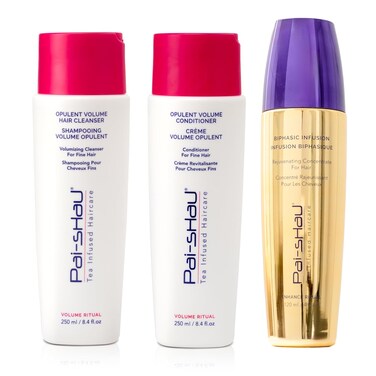 Pai-Shau Opulent Volume Conditioner, Opulent Volume Cleanser &amp; Biphasic Infusion Trio - Oil-Free Hair Rejuvenation And Conditioner For Fine Hair -Provides Hydration And Fullness