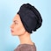 Sleek'e Microfiber Hair Wrap - Ultra Absorbent and Soft, Anti-Frizz Turban Twist Hair Drying Towel, Reduces Drying Time by 50% for Healthier Hair&hellip; (Black)