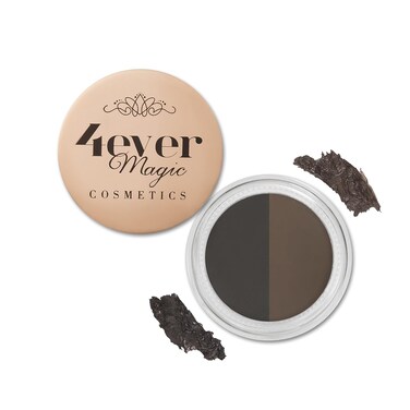 4ever Magic Cometics Double Shade Seductive Eyebrow Gel (0.14oz) - Cruelty Free &amp; Vegan - Smudge Free - Enriched with Castor Oil - Long Lasting - Water Resistant - Made in USA (Abracadabra Black)