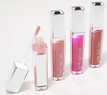 Love Light Lips   Lighted Lip Gloss with Mirror - 4 Luscious Colors  Gift Holidays Christmas Bridal