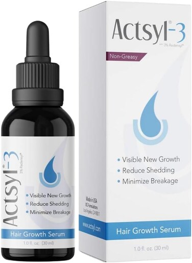 Actsyl-3 Hair Growth Serum with Redensyl - Grow Thicker, Fuller, Stronger Hair, Reduce Shedding and Breakage   Non-Greasy, Easy Application for Women