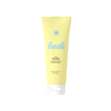 Bask Suncare SPF 30 Sheer Moisturizing Sunscreen Lotion - Broad Spectrum UVA/UVB Protection, Dermatologist Recommended, Hydrating, Lightweight &amp; Fast Absorbing, No White Cast, Travel Size, 3.4 fl oz