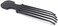 Scalp Scratcher, Scalp Massager, Hair Pick Comb, Pocket Size Comb - Relieves Itchy Scalp - Black, Plastic, One Count
