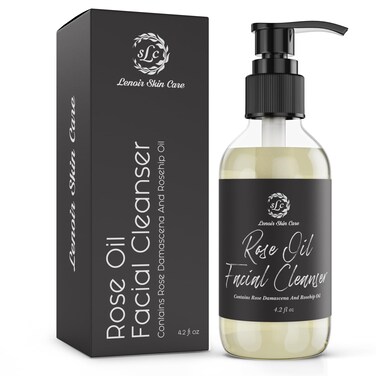 Rose Oil Facial Cleanser (4.2 fl.oz/124ml)   Natural, Fragrance-Free Face Wash   Clean, Vegan, Cruelty Free Skincare for Men &amp; Women   Essential Collection