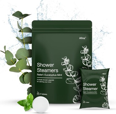 Afina Shower Steamers   Relief   Eucalyptus Mint   Natural Aromatherapy for Stress Relief and Relaxation   Spa Gifts for Women &amp; Men (6 Count)