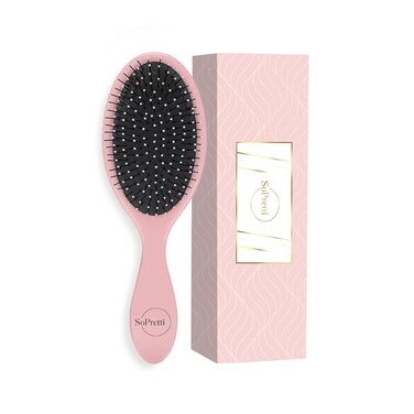 SoPretti Pink Vegan Lush Brush - Men and Womens Hair Brush - Smoothing Hair Brush - Vegan Hair Brush Paddle Brush