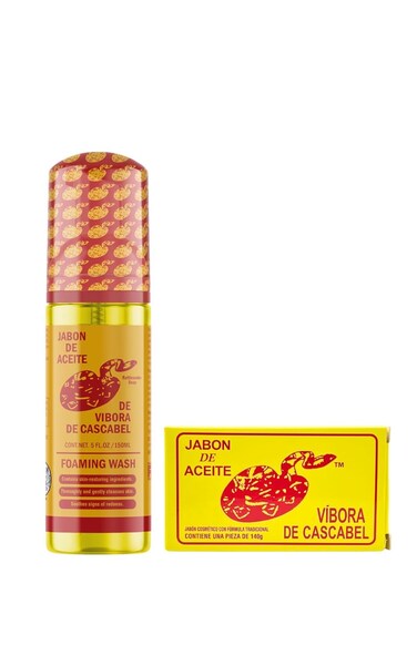Jab&oacute;n De Aceite de Vibora de cascabel (140g) + Foaming Wash Face &amp; body (Jab&oacute;n L&iacute;quido espumoso Para cara y Cuerpo) 150 ml Ayuda con imperfecciones en la piel ORIGINAL