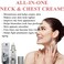 Neck Firming Cream for Sagging, Crepey Skin, Chest Wrinkles. Anti-Aging Moisturizing Lotion Helps Crepe Eraser, Turkey Neck Tightener &amp; Decolletage Tightening. Aids Decollete, Double Chin, Face