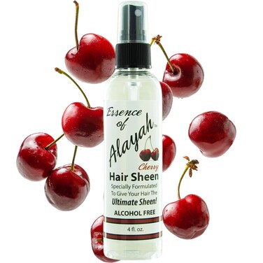 Cherry Scented Hair Sheen Spray for All Hair 4 oz   Alcohol-Free Hair Shine Spray for Natural &amp; Chemically Treated Hair   Hydrating Hair Oil Spray for Dry, Damaged Hair.