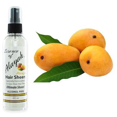 Mango Scented Hair Sheen Spray for All Hair 4 oz   Alcohol-Free Hair Shine Spray for Natural &amp; Chemically Treated Hair   Hydrating Hair Oil Spray for Dry, Damaged Hair.