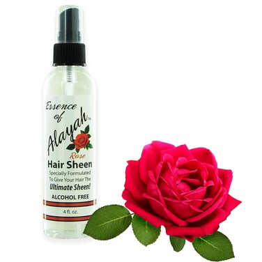 Rose Scented Hair Sheen Spray for All Hair 4 oz   Alcohol-Free Hair Shine Spray for Natural &amp; Chemically Treated Hair   Hydrating Hair Oil Spray for Dry, Damaged Hair.
