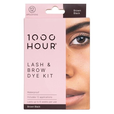 1000 Hour Professional Formula Lash &amp; Brow Kit - Defined Brows w/a Long-Lasting Formula with Eyebrow Mascara - Brow Gel for Stunning Brows that Last Up To 6 Weeks with 12 Applications - Brown Black