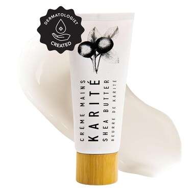 Karit&eacute; Cr&egrave;me Mains Nourishing Hand Cream for Dry Hands   Shea Butter, Organic Jojoba &amp; Rosehip Oil Blend   Dermatologist-Formulated and Approved   Cruelty-Free, Hypoallergenic Vegan Hand Cream