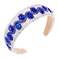 deladola Blue Rhinestone padded Headband Glitter Crystal Hairband Baroque Headbands Party Hair Accessories For Women