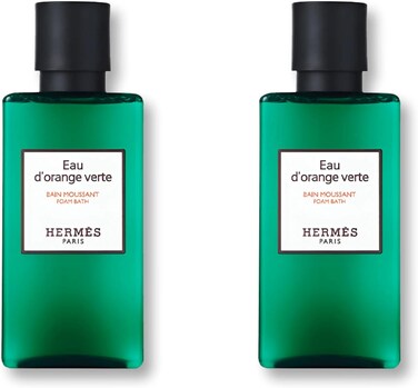 HERMES Eau d'Orange Verte Foam Bath, 5.4 fl oz, 2 Bottles