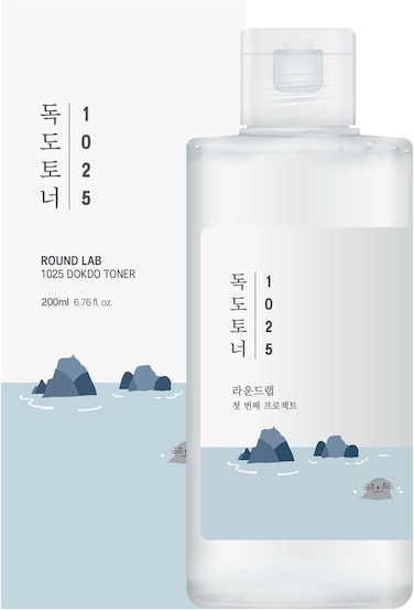 ROUND LAB Dokdo Toner   Exfoliate daed skin cells, Replenish skin with long lasting moisture, Hydrating, Watery Type Toner (6.76fl.oz)