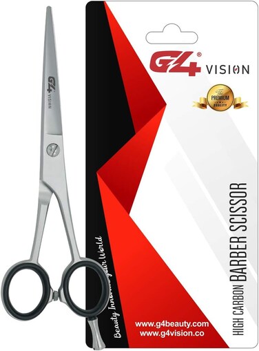 G4 Barber Hair Cutting Scissors Shears High Carbon Razor Sharp Mustache Haircut Hairdresser (6 inch)