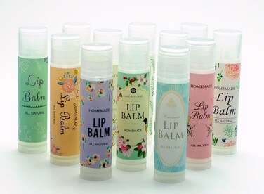120pcs Assorted Lip Balm Label Sticker for Lip Balm Container Lip Balm Labels Paper Stickers