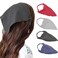 Woeoe Triangle Elastic Hair Scarf Headband Black Chiffon Head Kerchief Hairband Dot Hair Bandanas with Hair Clips for Women Girls(4 Pcs)