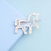 YienDoo Unicorns Hair Clips Barrette Gold Cute Pony Hairpins White Border Barrette Fashion Hollow Headpieces Geometric Metal Head Clip Bobby Pin Ponytail Holder Hair Accessories for Women Girls