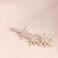 YienDoo Crystal Starburst Hair Clip Barrette Gold Sparkling CZ Rhinestone Cluster Stars Hair Pin Headpieces Fashion Bride Hair Barrette Head Clip Accessories for Women Girls
