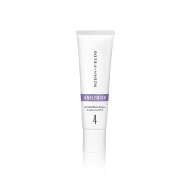 Rodan + Fields UNBLEMISH Invisible Matte Defense Broad Spectrum SPF 30   Skincare Moisturizer   UV Skin Protection   Sunscreen Face and Neck Cream