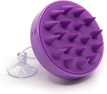 Esha Girl &ndash; Soft Silicone Scalp &amp; Head Massager - Shampoo Brush for Wet Dry Oily Curly Straight Thick Thin Rough Long Short Natural - Hair Shampoo Brush for Scalp Exfoliator (Purple)