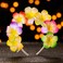 JEAIRTS LED Hawaiian Flower Headband Glowing Plumeria Floral Headpiece Festival Summer Beach Head Band Hawaiin Hair Accessories for Women
