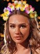 JEAIRTS LED Hawaiian Flower Headband Glowing Plumeria Floral Headpiece Festival Summer Beach Head Band Hawaiin Hair Accessories for Women