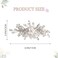 Jeairts Flower Rhinestone Hair Clips Silver Leaf Wedding Hair Pieces Glitter Floral Headpiece Hair Barrette Crystal Bridal Hair Accessories for Women and Girls