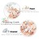 JEAIRTS Leaf Wedding Hair Comb Pearl Flower Bridal Hair Pieces Sparkly Rhinestone Hair Accessories for Women(3-Rose Gold)